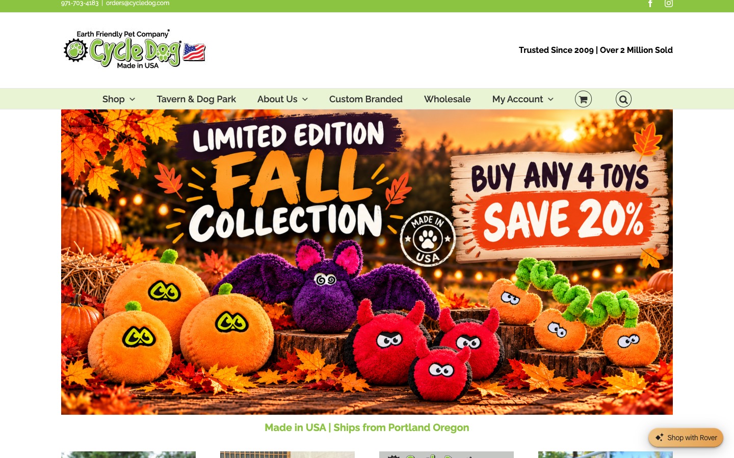 The current homepage